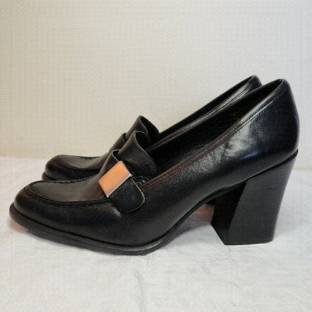 Principles Black High Heel Loafers